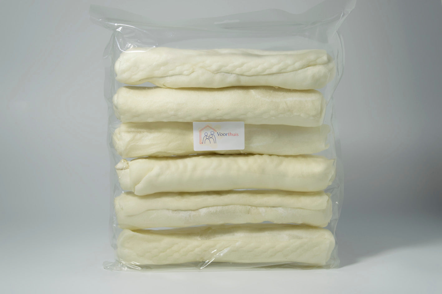 Witte rol groot 25cm  6stuks