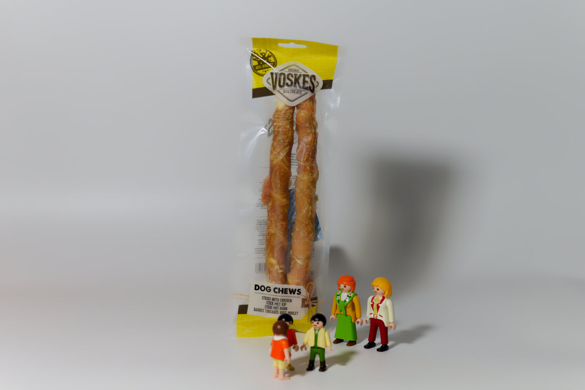 Voskes stick van runderhuid met kip 2X25CM